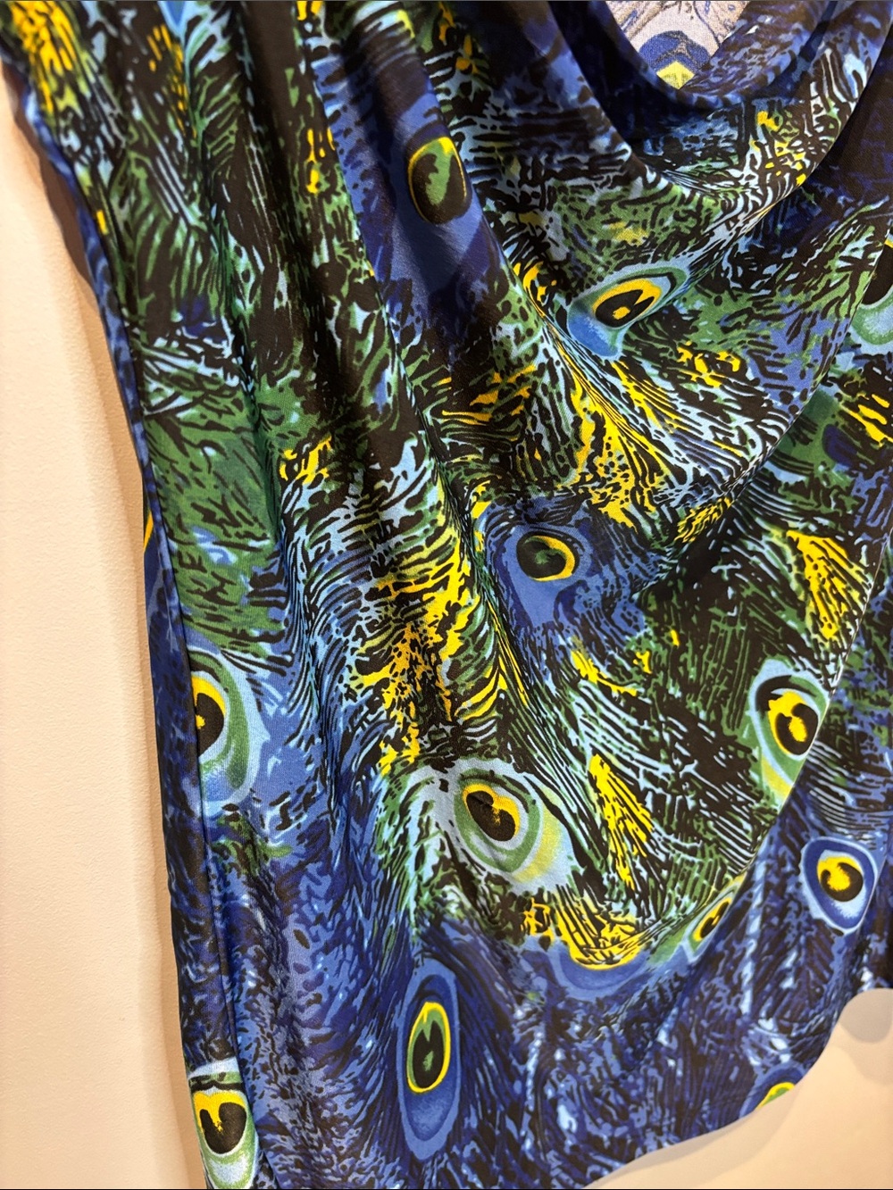 INC International Peacock Feather Print Sleeveless Top - Picture 4 of 6